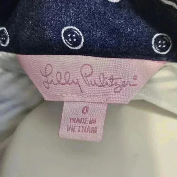 Lilly Pulitzer Nautical Striped Popover Long Sleeve Shirt Dress - Picture 9 of 11